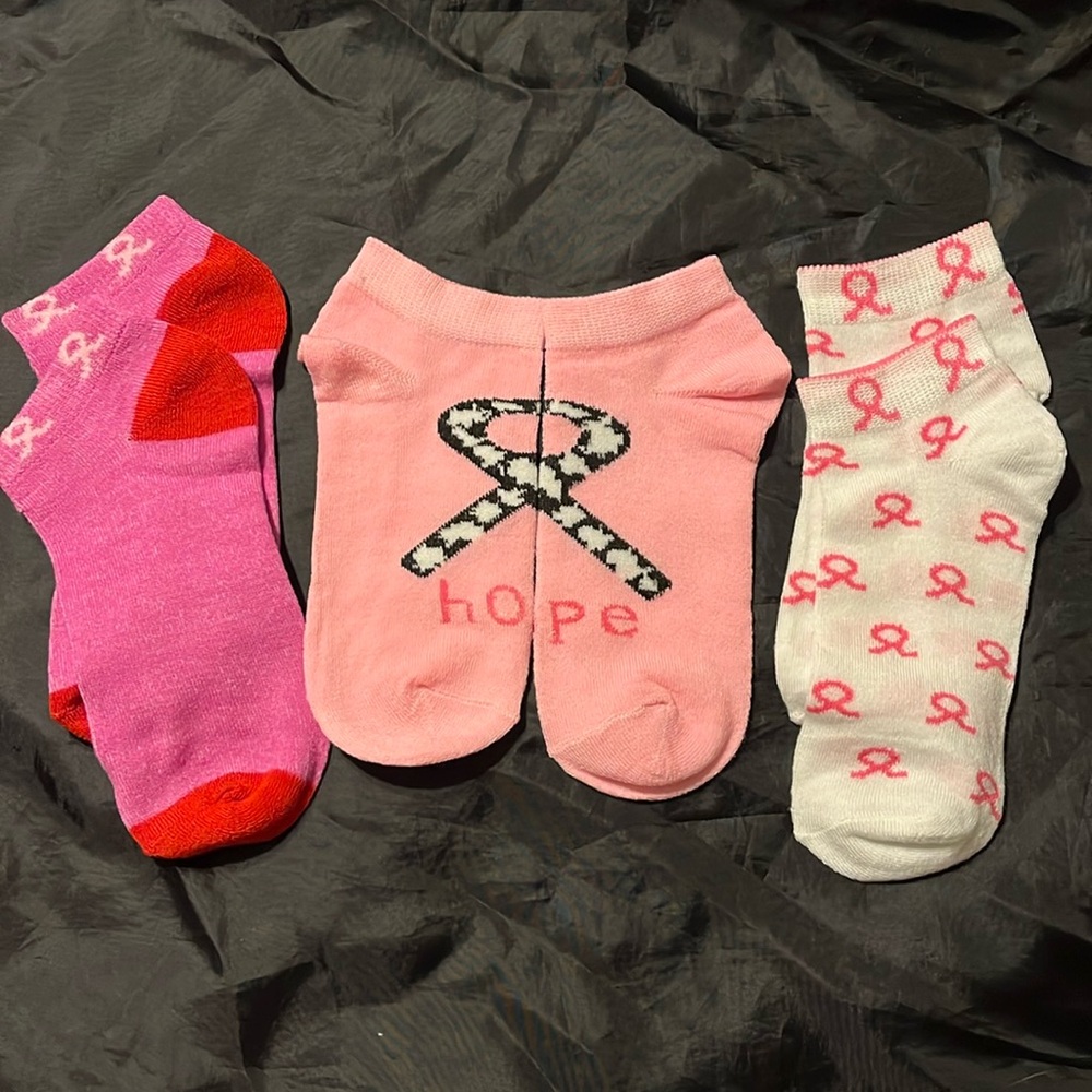 Ankle Socks Set size 9-11 - Breast cancer awareness Set #3